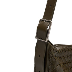 Bottega Veneta Traveller Medium Intrecciato Leather Hobo Bag