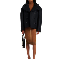 Saint Laurent Oversized Virgin Wool Peacoat