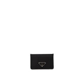 Prada Nylon And Leather Card Holder