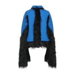 Maison Margiela Faux Fur Trimmed Cape Jacket