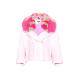Fendi Fur Collar Cashmere Cape Jacket
