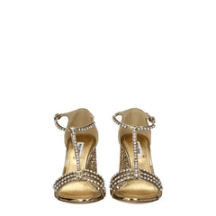 Miu Miu Gold Plastic Sandal