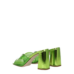 Miu Miu Green Plexiglass Sandal