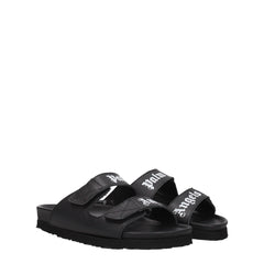 Palm Angels Black Leather Sandal