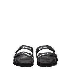Palm Angels Black Leather Slipper