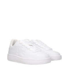 Burberry White Leather Sneakers