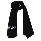 Off-White Black Wool Scarf