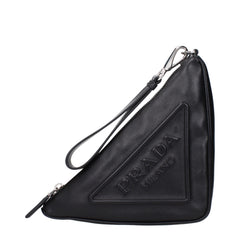 Prada Black Leather Clutch Bag