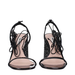Miu Miu Black Leather Sandal