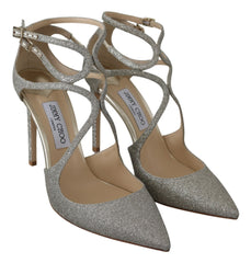 Zapatos de tacón de piel Jimmy Choo Platinum Ice Lancer: elegancia refinada