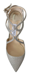 Zapatos de tacón de piel Jimmy Choo Platinum Ice Lancer: elegancia refinada