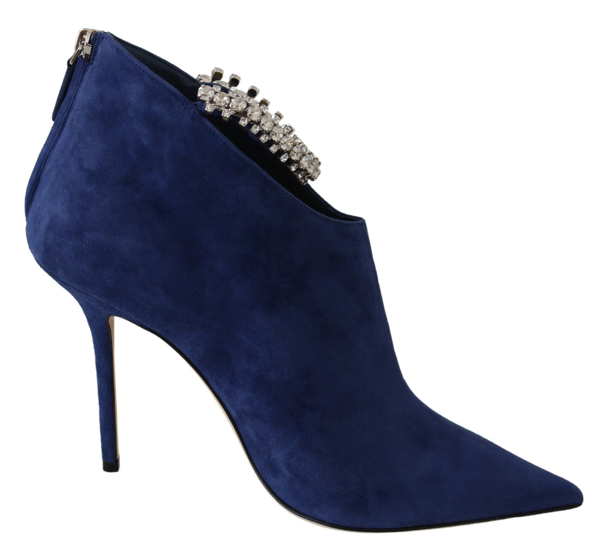 Botas de tacón con tiras de cristal azul Pop de Jimmy Choo