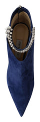 Botas de tacón con tiras de cristal azul Pop de Jimmy Choo