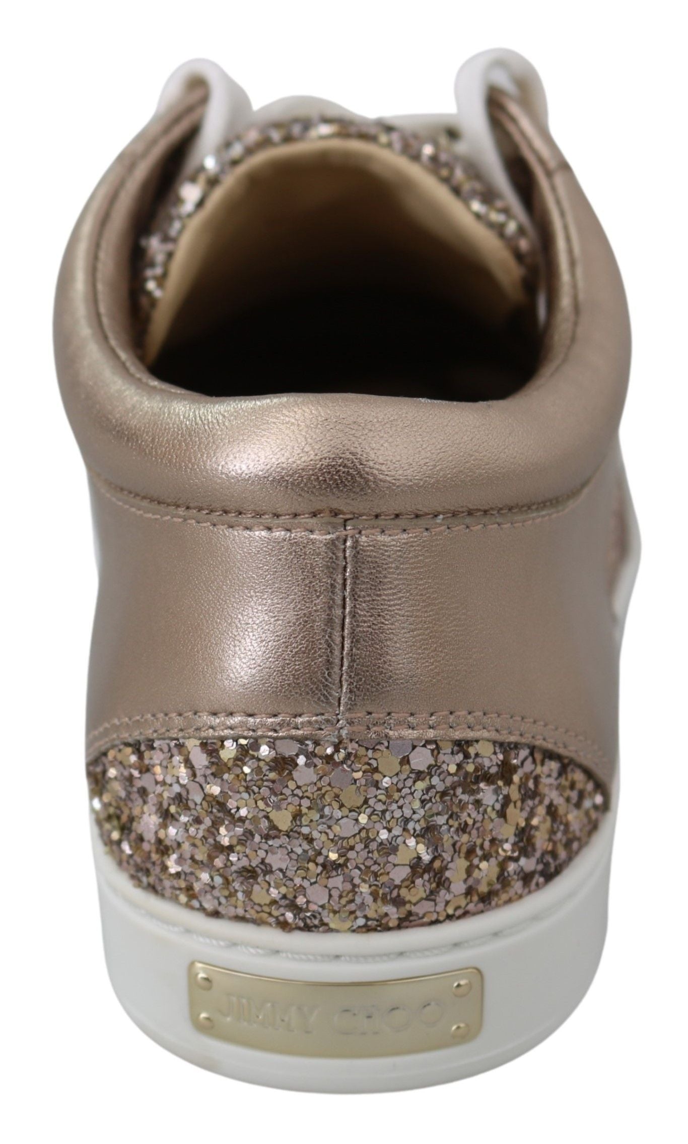 Zapatillas Jimmy Choo Ballet de cuero rosa con purpurina