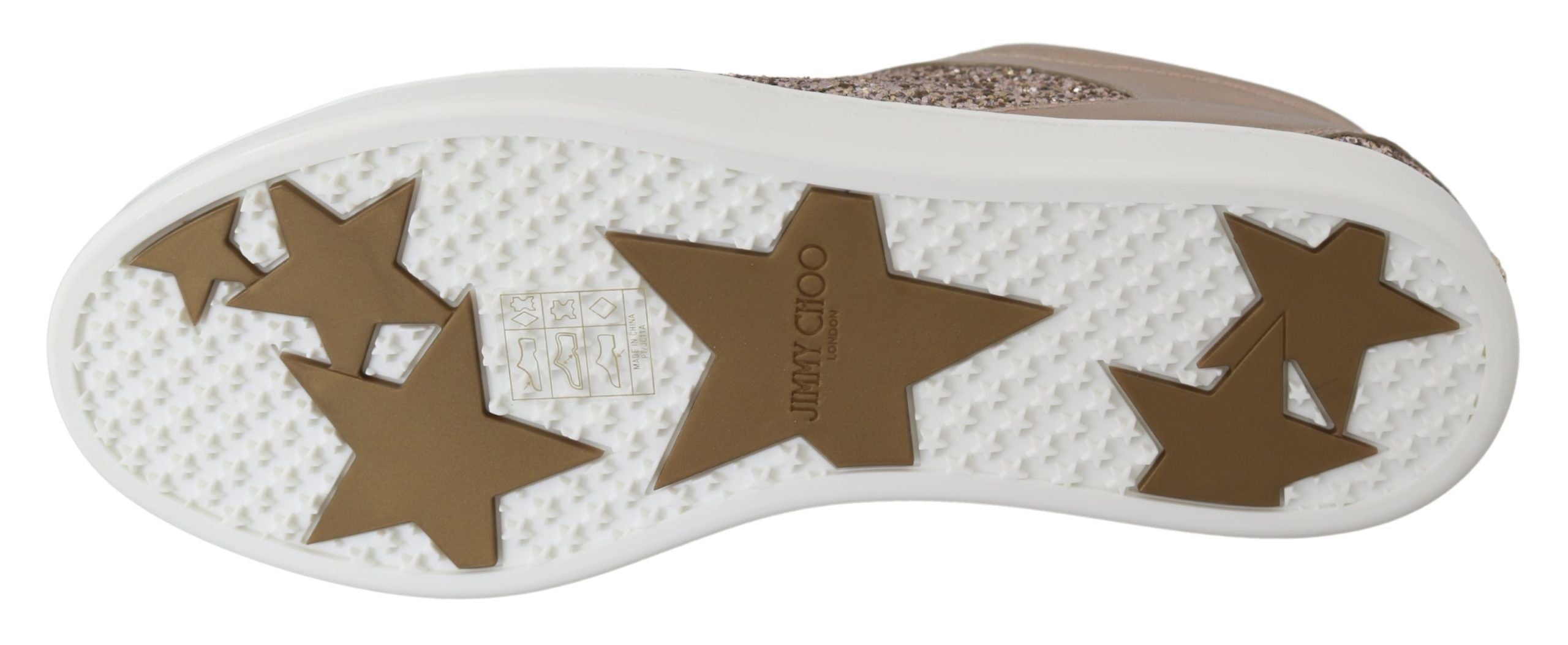 Zapatillas Jimmy Choo Ballet de cuero rosa con purpurina