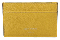 Tarjetero de piel amarillo sol de Jimmy Choo
