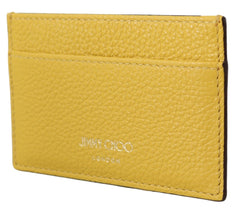 Tarjetero de piel amarillo sol de Jimmy Choo