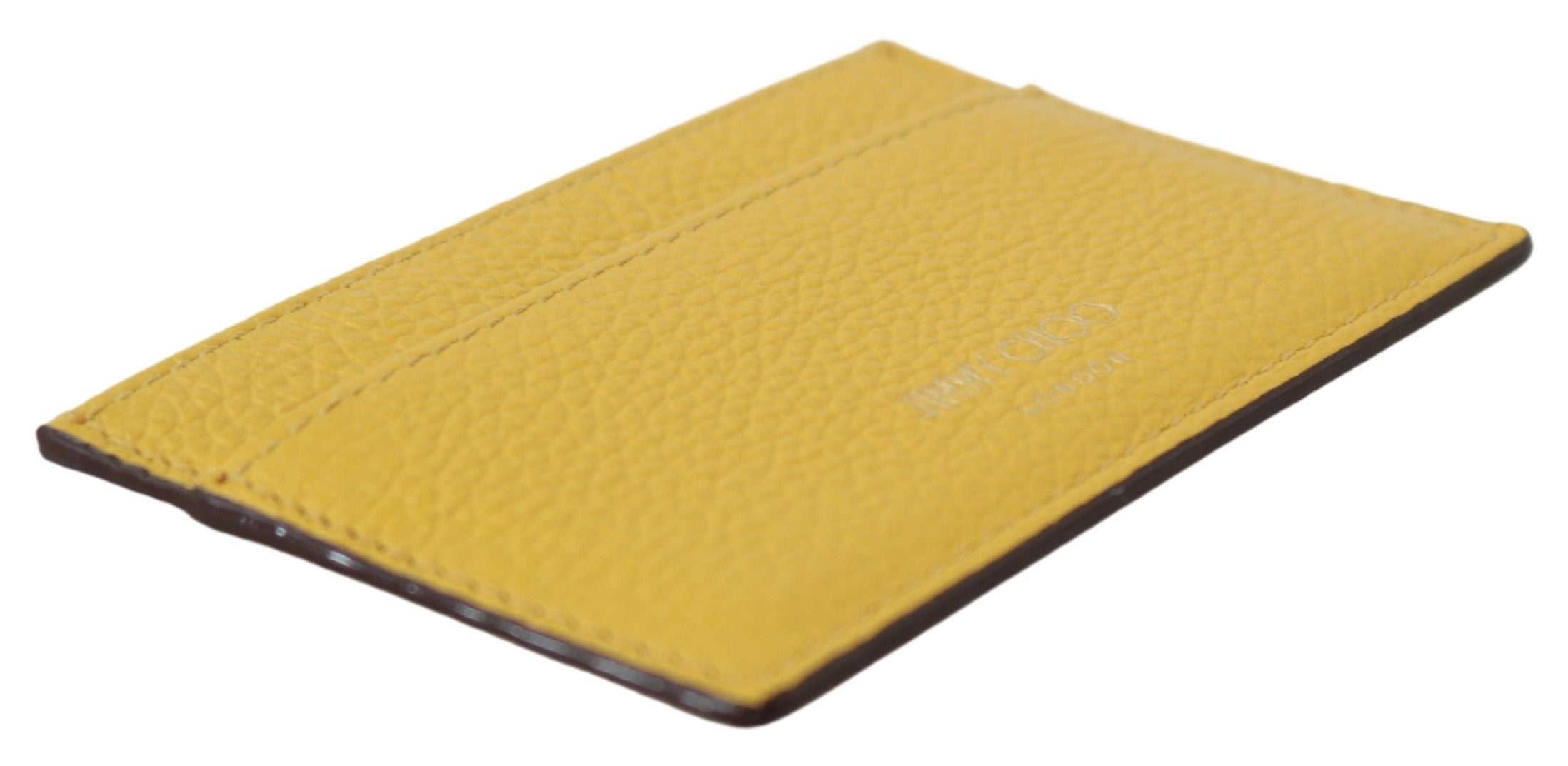 Tarjetero de piel amarillo sol de Jimmy Choo