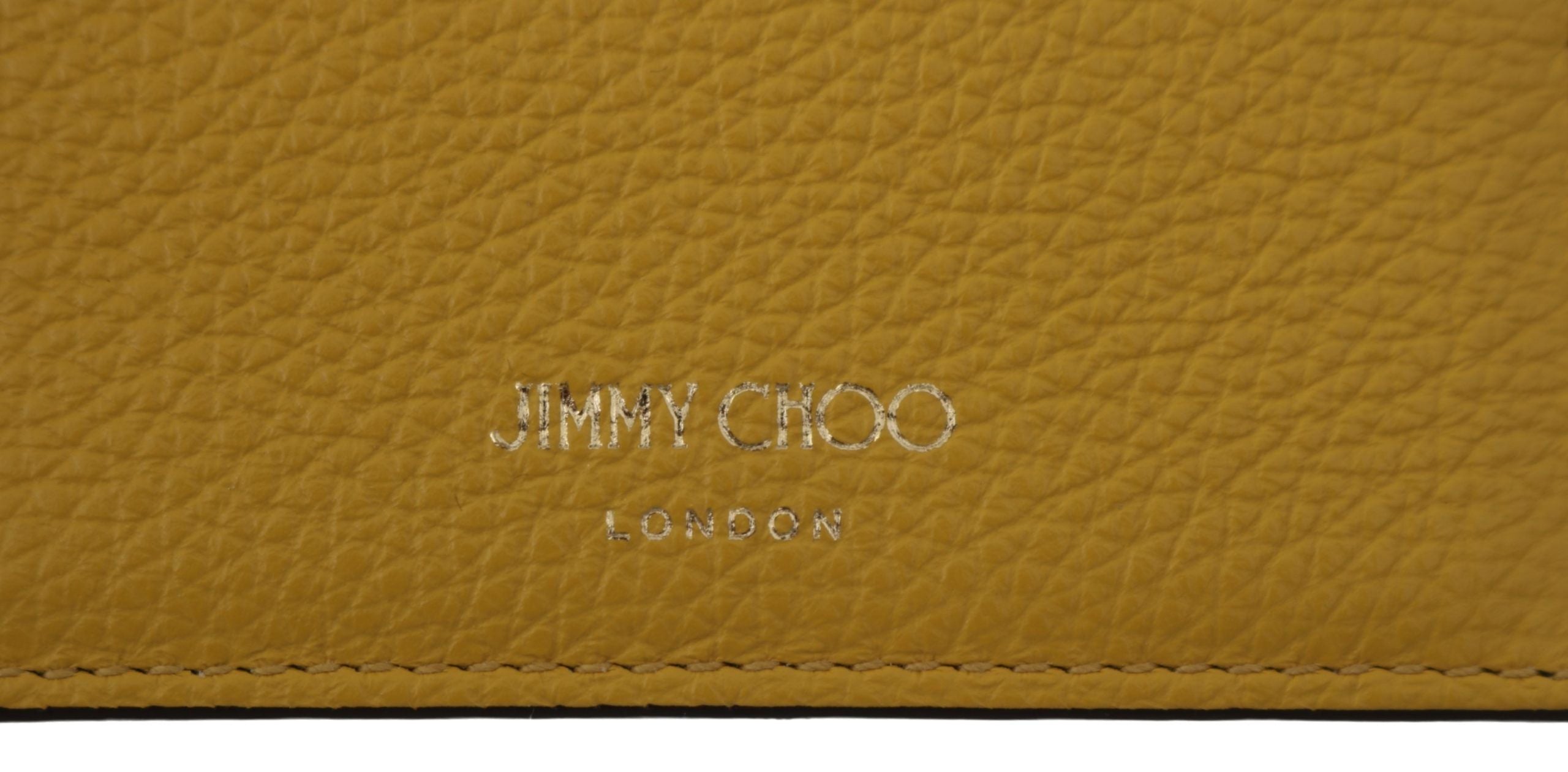 Tarjetero de piel amarillo sol de Jimmy Choo