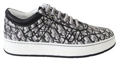 Zapatillas Jimmy Choo brillantes sin cordones - Plateadas y negras