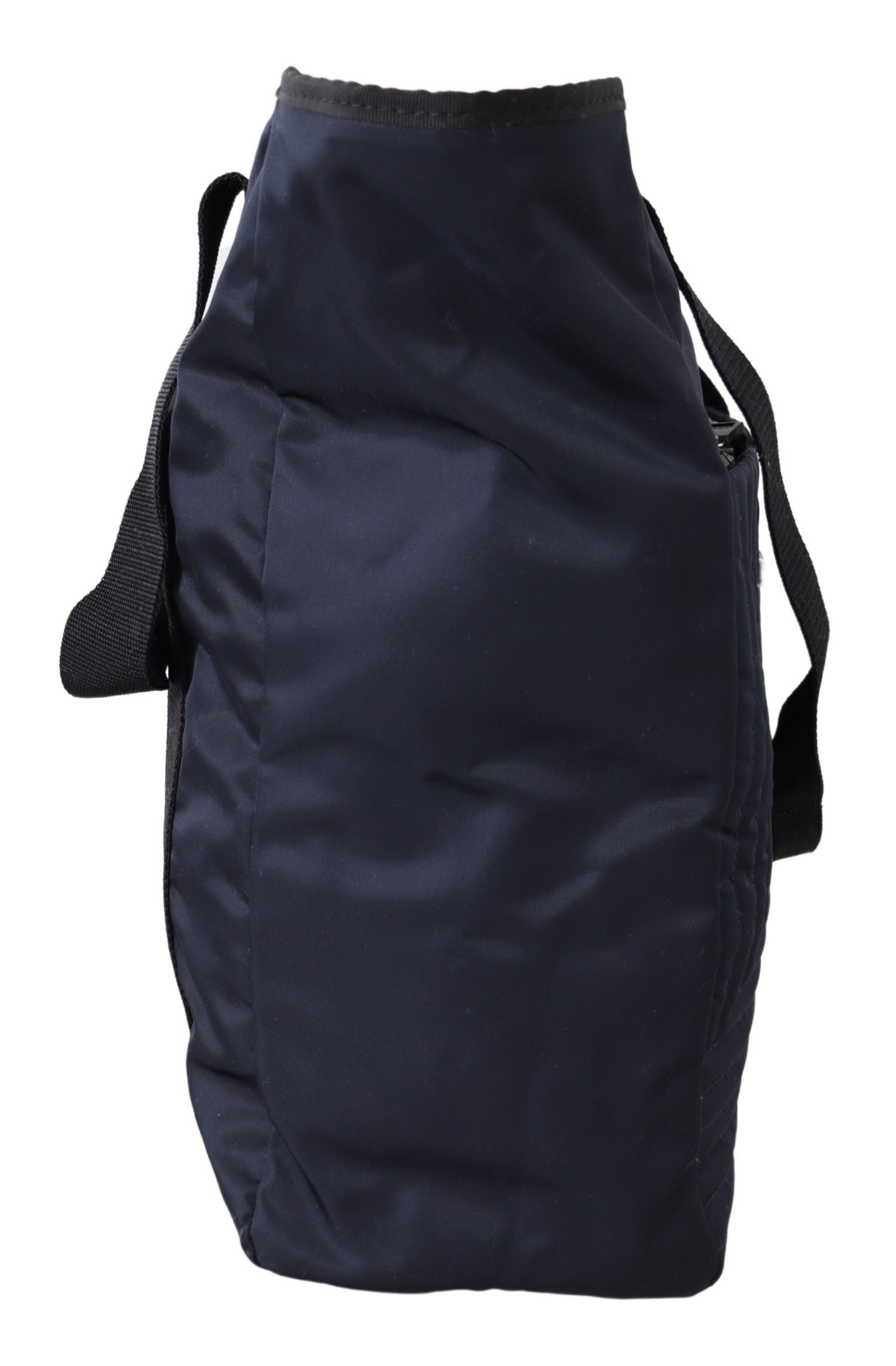 Elegante bolso tote de nailon azul de Versace