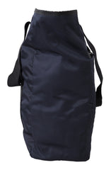 Elegante bolso tote de nailon azul de Versace