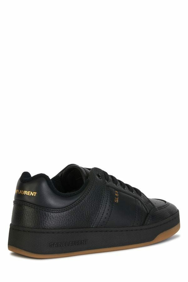 Zapatillas bajas elegantes de cuero negro de Saint Laurent