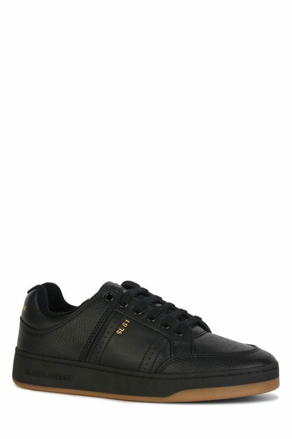 Zapatillas bajas elegantes de cuero negro de Saint Laurent