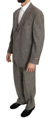Traje elegante de lana marrón claro para hombre de Fendi