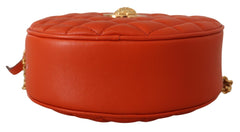 Bolso bandolera elegante de piel napa redondo de Versace