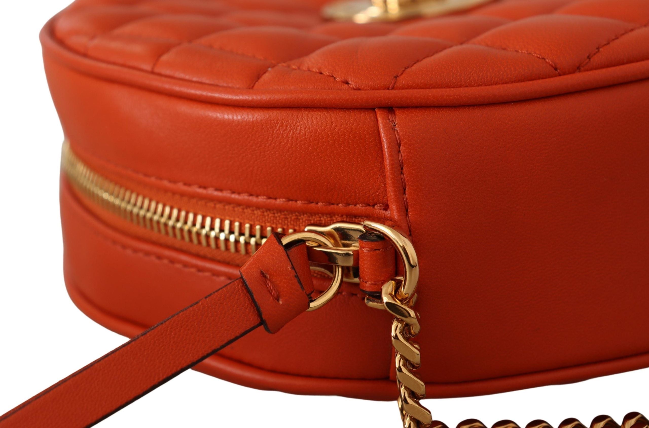 Bolso bandolera elegante de piel napa redondo de Versace