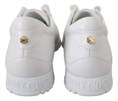 Jimmy Choo - Elegantes zapatillas blancas de piel
