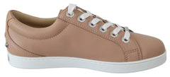 Zapatillas Jimmy Choo de piel napa rosa empolvado