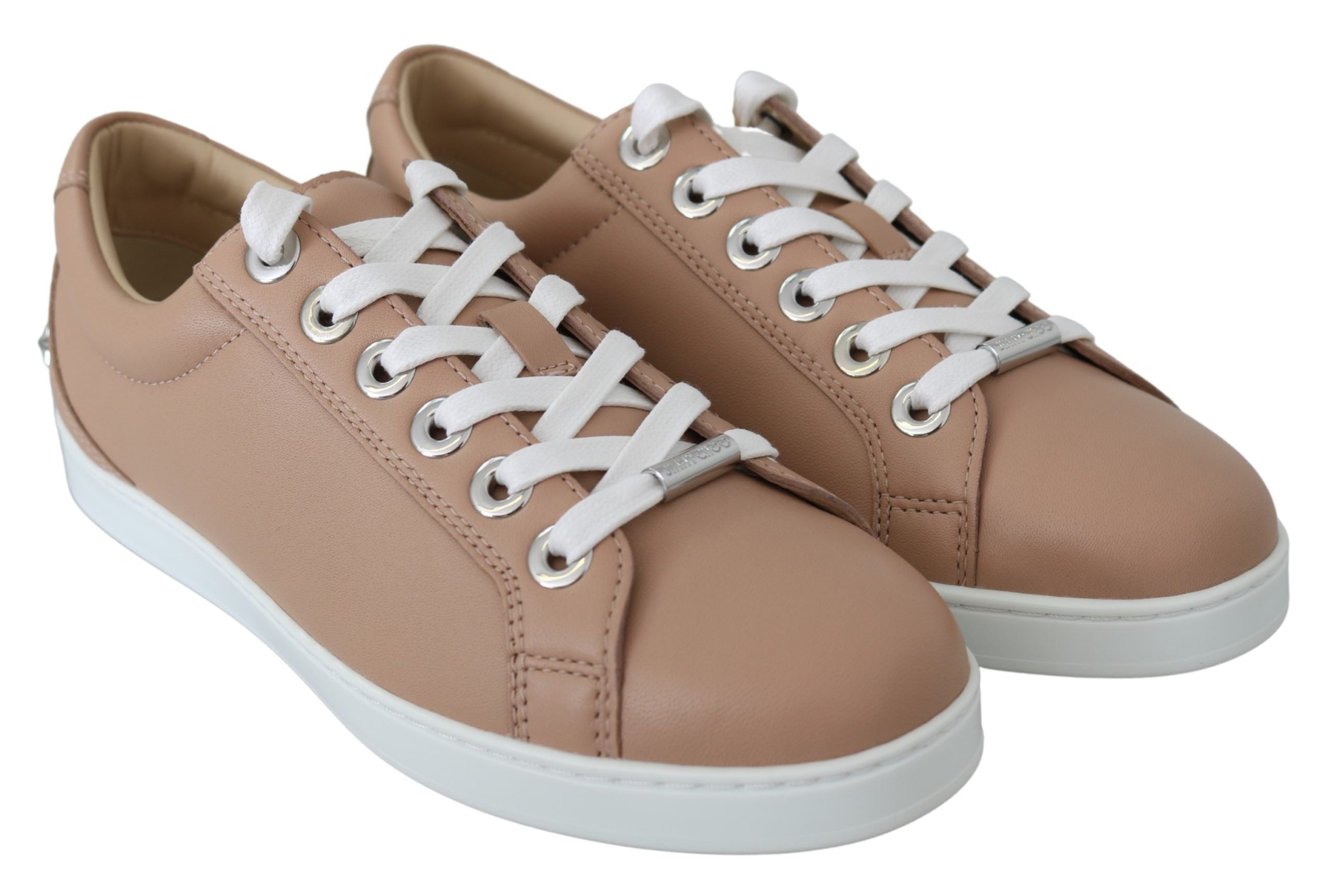 Zapatillas Jimmy Choo de piel napa rosa empolvado