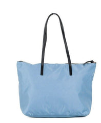 Bolso tote mediano Portuna Medusa de Versace en piel de nailon azul aciano