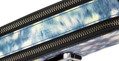 Bolso de hombro de piel con estampado azul acuarela de Marc Jacobs The Snapshot