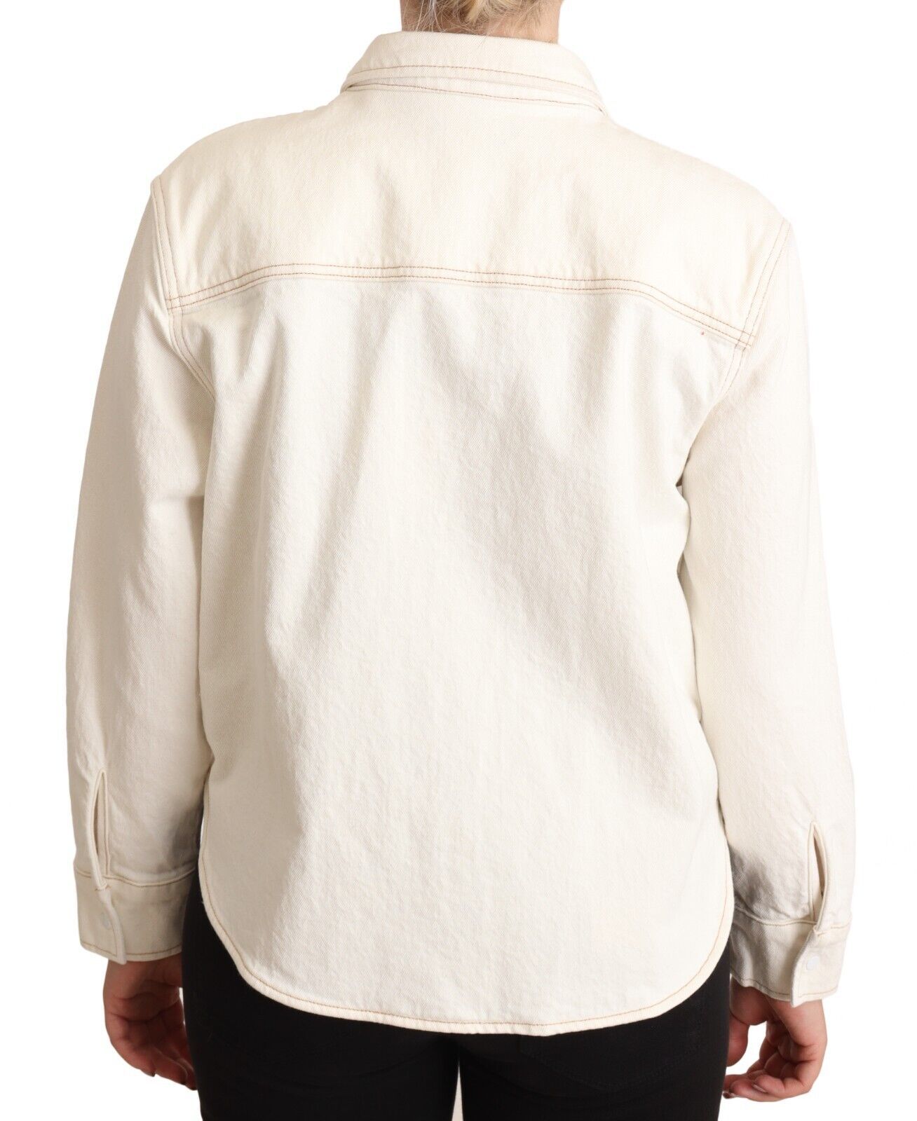 Polo elegante de manga larga con cuello blanco de Levi's