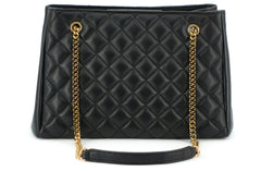 Elegante bolso tote de piel napa acolchada de Versace