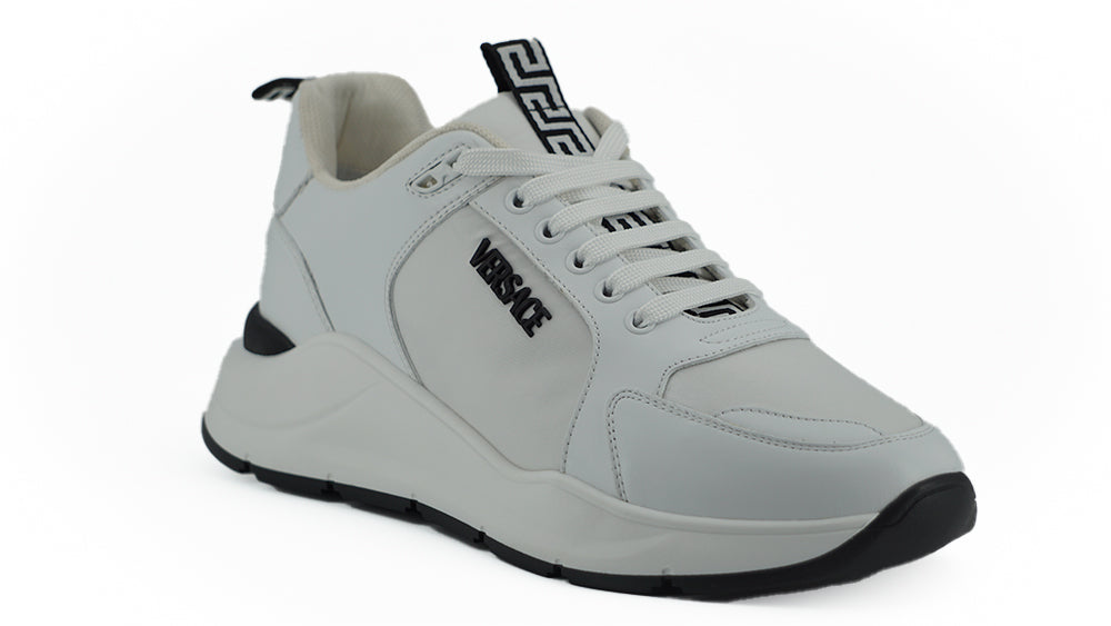 Zapatillas Versace Sleek de piel de becerro blanca