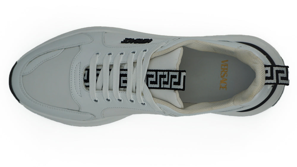 Zapatillas Versace Sleek de piel de becerro blanca