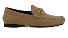 Mocasines Versace de piel con diseño Medusa en tono dorado