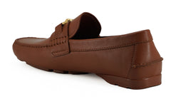 Mocasines elegantes de piel con relieve de Medusa de Versace
