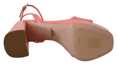 Sandalias de plataforma Prada Chic de charol rosa