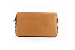 Bolso de mano Burberry Grace pequeño de piel lisa color nuez moscada con solapa y bandolera