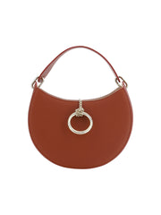 Bolso de hombro pequeño Arlène de piel marrón sepia de Chloé