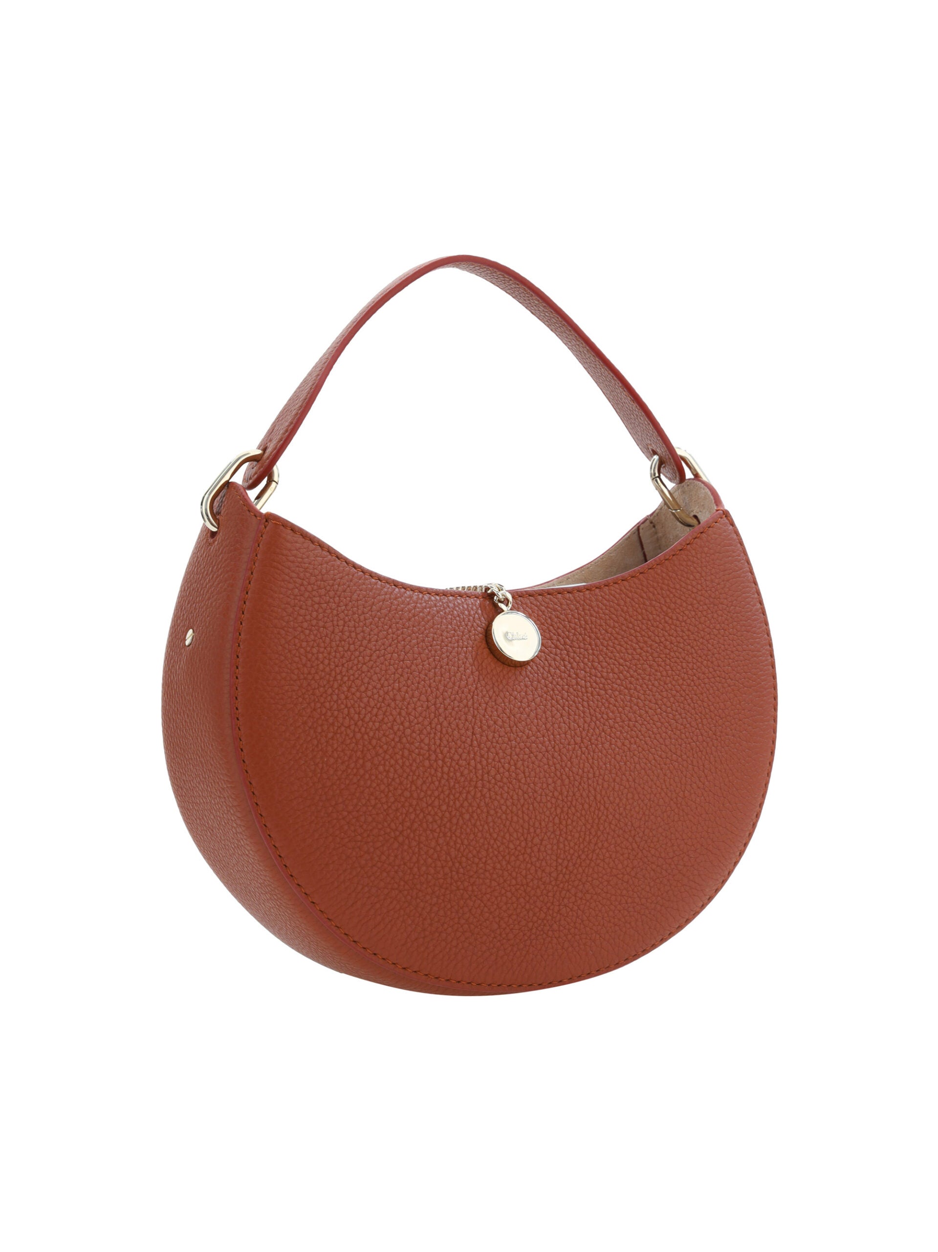 Bolso de hombro pequeño Arlène de piel marrón sepia de Chloé