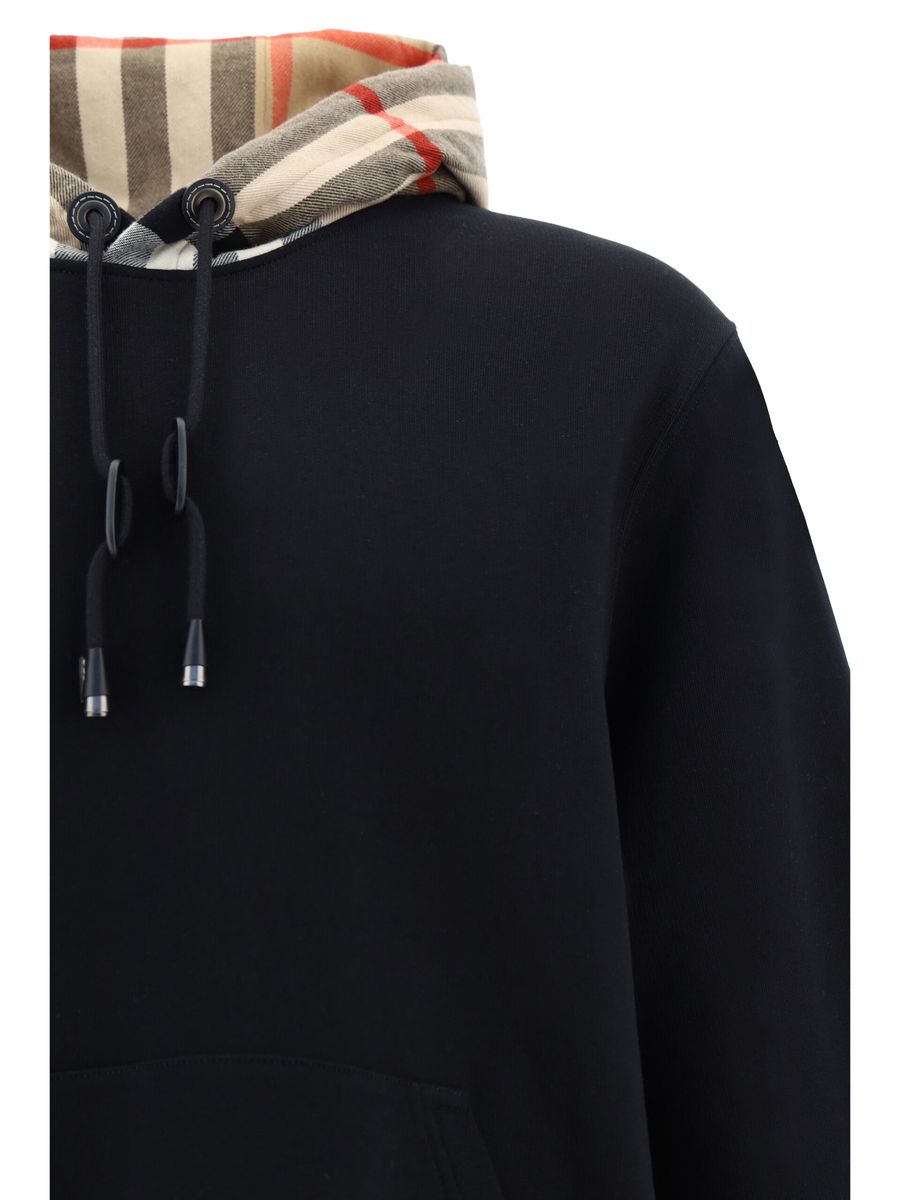 Sudadera con capucha elegante extragrande Samuel de Burberry en negro
