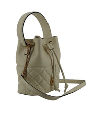 Bolso bandolera elegante pequeño de piel blanca de Versace