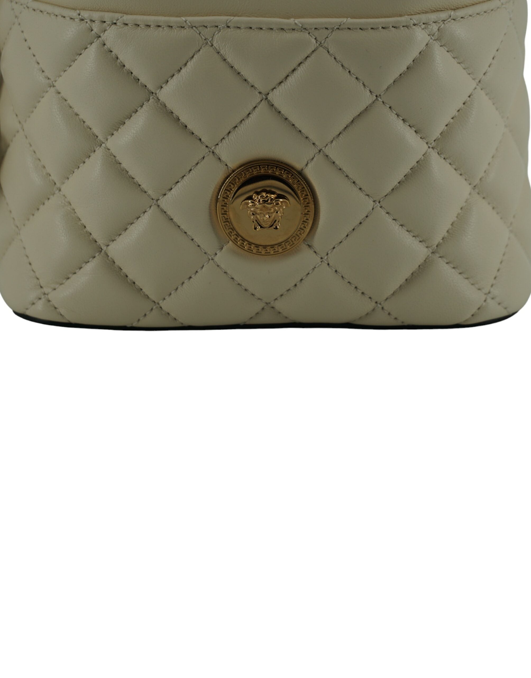 Bolso bandolera elegante pequeño de piel blanca de Versace