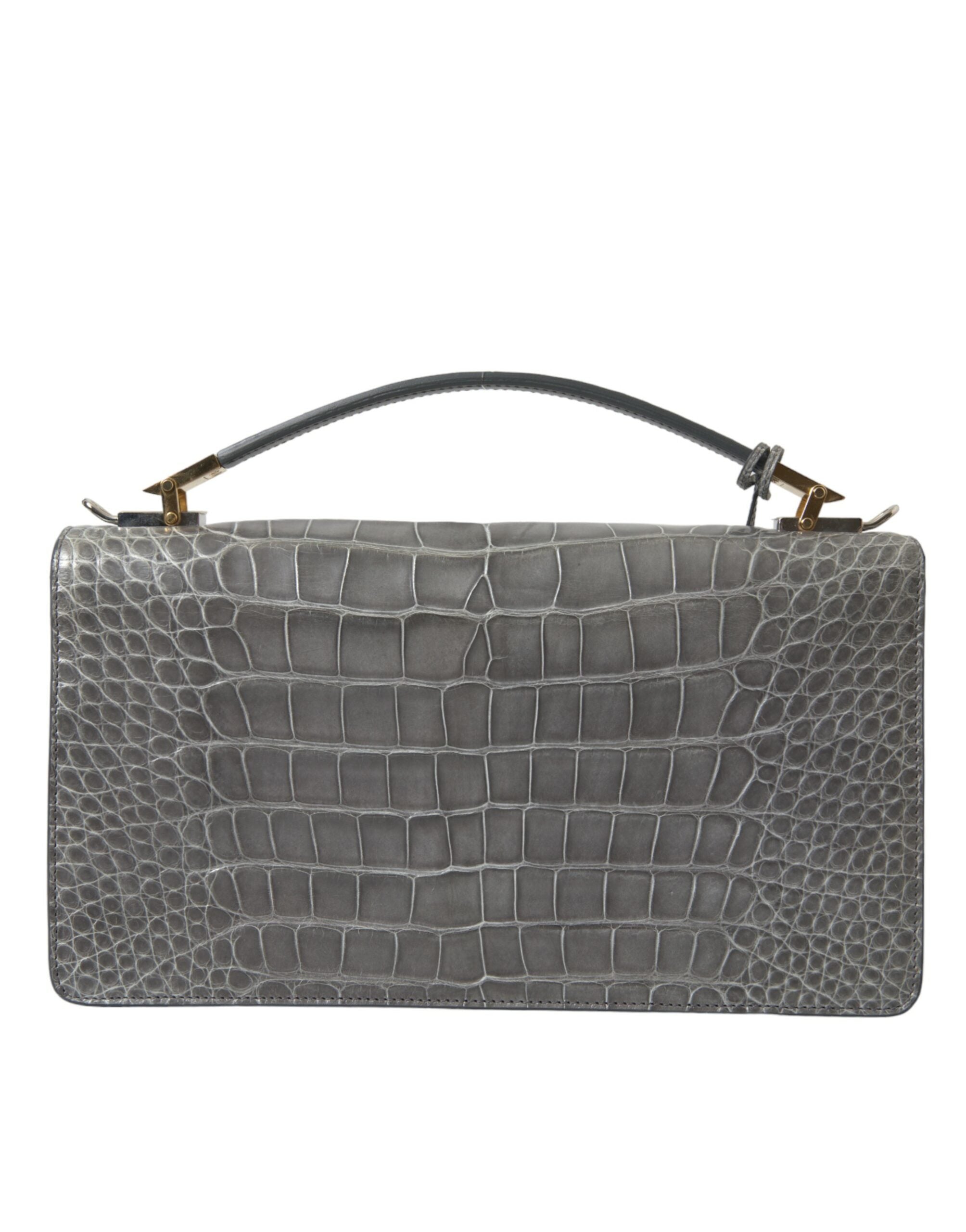 Bolso de hombro mediano de piel de caimán de Balenciaga